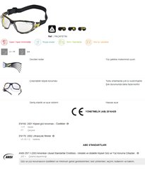 DELTA PLUS PACAYA CLEAR GÜVENLİKGÖZLÜĞÜ