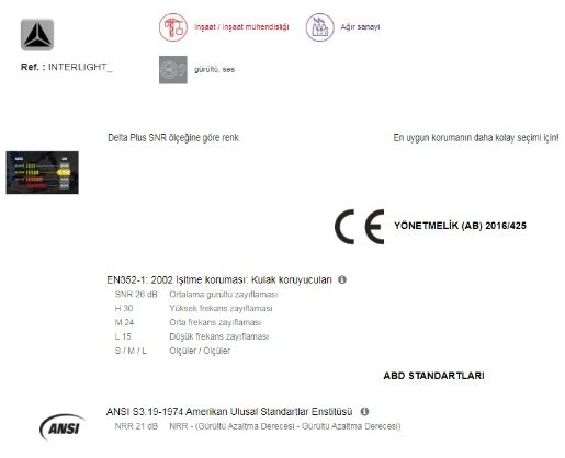 DELTA PLUS INTERGALOS LIGHT TAM KORUYUCULU GÜVENLİK KULAKLIĞI 