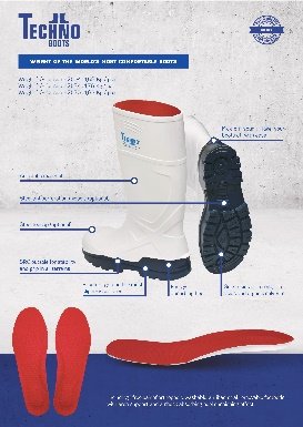 TECHNO BOOTS Poliüretan PU Ayak Koruyucu Çizme  S5-ÇELİK ARA TABAN VE ÇELİK BURUNLU SRC CI