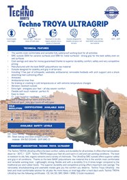 TECHNO BOOTS Poliüretan PU Ayak Koruyucu Çizme O4-KORUMASIZ SRC CI