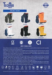 TECHNO BOOTS Poliüretan PU Ayak Koruyucu ÇizmeO5-ÇELİK ARA TABANLI SRC CI