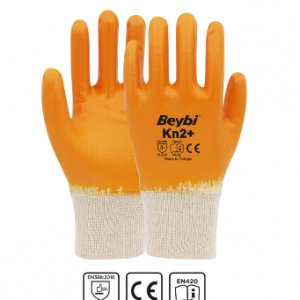 BEYBİ KN2+ PAMUK NİTRİL GÜVENLİK ELDİVENİ- GENEL KULLANIM AMAÇLI KORUYUCU ELDİVEN