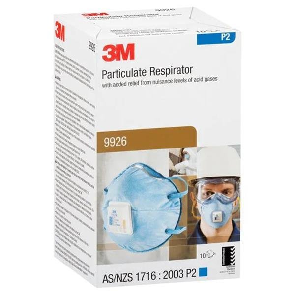 3M9926- SOLUNUM KORUYUCUFFP2 VENTİLLİ DÜŞÜK KONS. ASİT GAZ VE TOZ MASK.