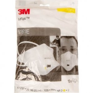 3M9161E- SOLUNUM KORUYUCUVFLEX FFP1 VENTİLLİ PARTİKÜL TOZ MASKESİ